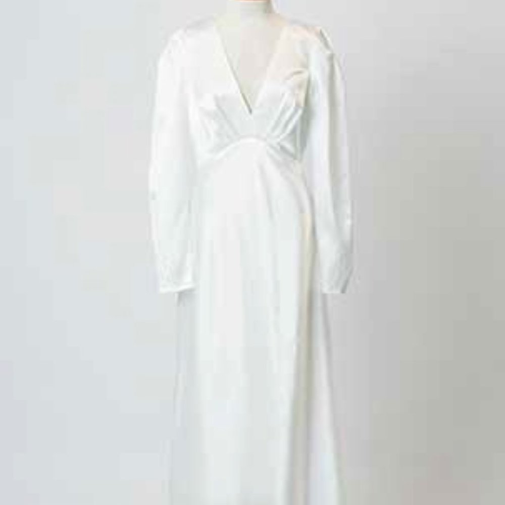NWT Lulu's Eternal Romance White Satin Dress | Sz M